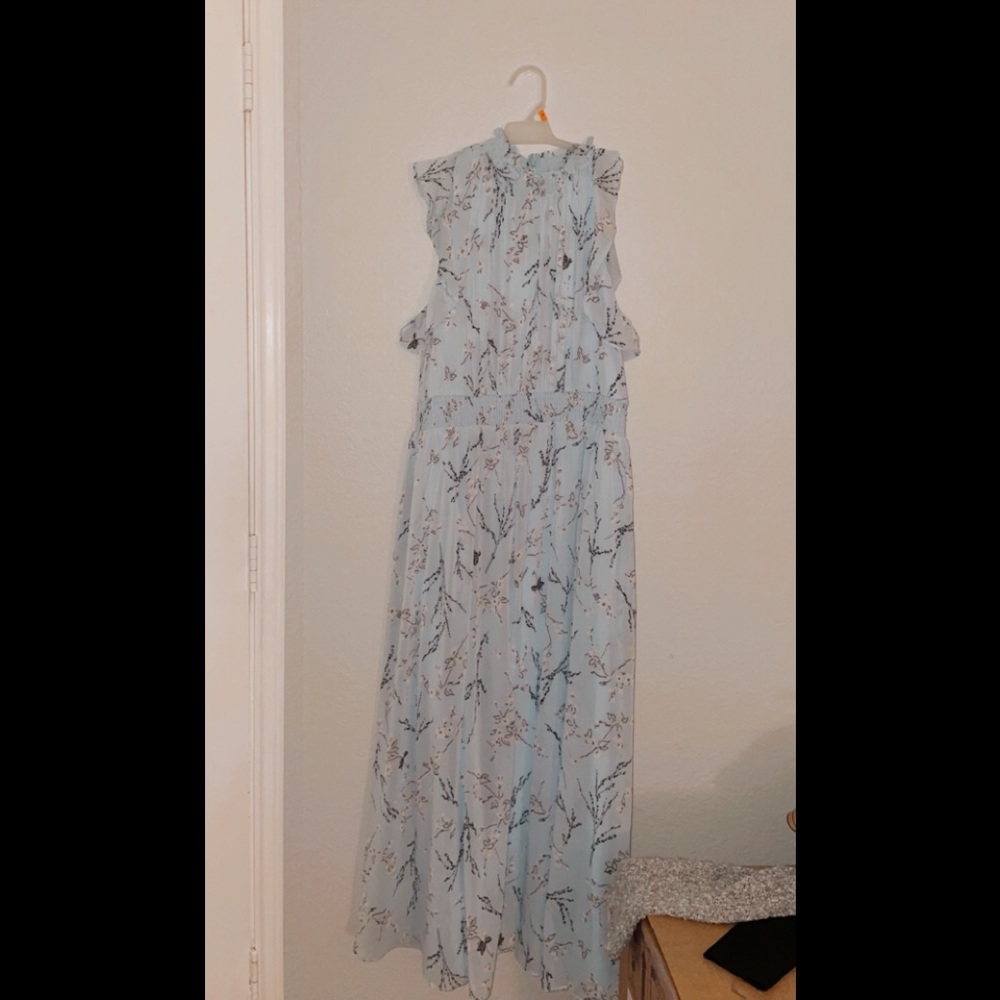 Ann Taylor Blue Flower Dress